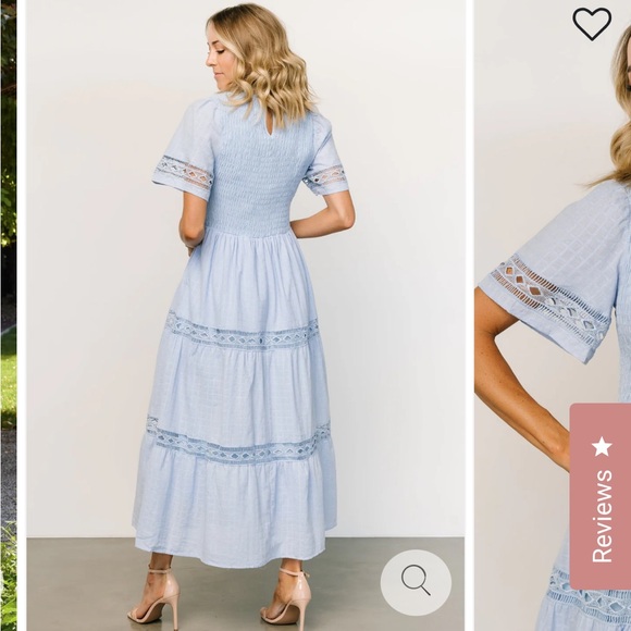 Baltic Born Dress - “Loveland Geo Lace Maxi Dress” light blue - Picture 5 of 12